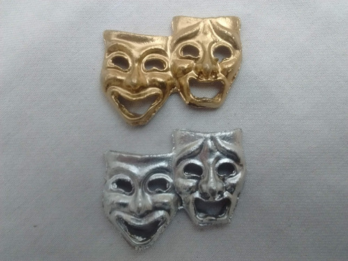 30 Apliques Metal  Mascara Teatro Antifaz Plateado O Dorado