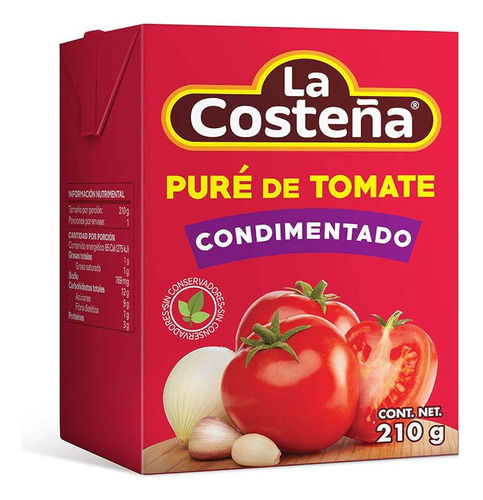 Pack 2 Pure De Tomate La Costeña Condimentado 210g C/u