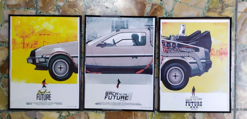 Cuadro Vidrio Back To The Future Triptico 90 X 40