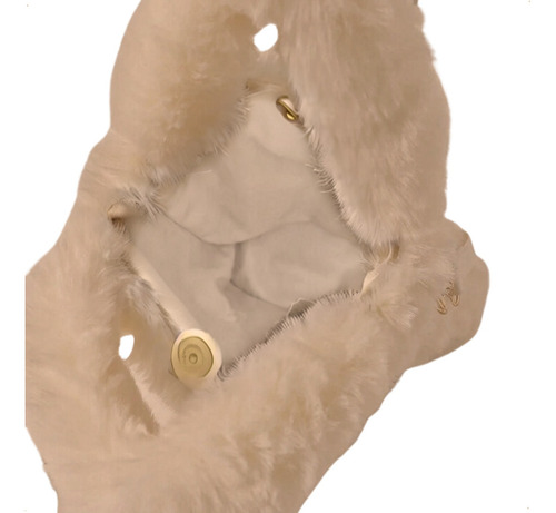 Mini Bag Mujer Cartera Mujer Peluche Cadena Extraible Moda Acabado De Los Herrajes Oro Color Camel Diseño De La Tela Lisa