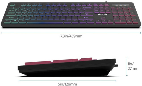 Imagen 4 de 4 de Teclado Gamer Philips Retroiluminado G264 - Revogames®