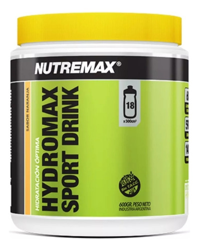 Nutremax Hidratante Isotonica Sport Drink Hydromax 600 Gr