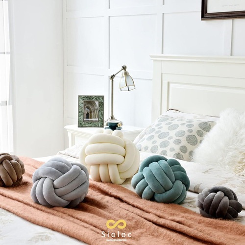 Almohada Suave Con Forma De Bola, Cojín Decorativo De Felpa Color Ginr