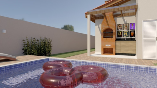 Imagem 2 de 16 de Casa Nova À 700 Metros Do Mar, No Parque Augustus Em Itanhaém, Com Piscina, Churrasqueira, Lavabo