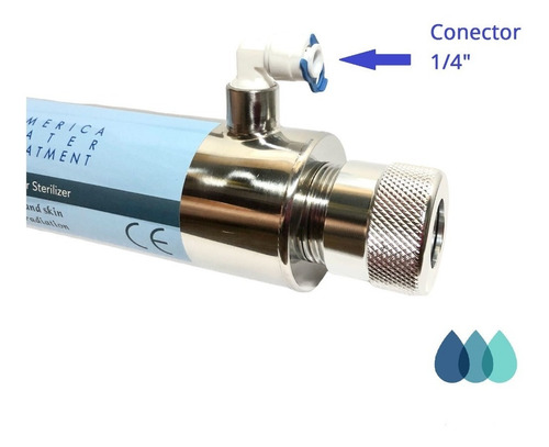 Imagen 3 de 3 de 6 Lampara Uv Germicida Para Desinfeccion De Agua 6 W