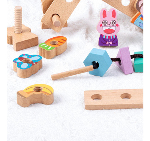 Juego De Construcción De Tornillos De Juguete Con Panda