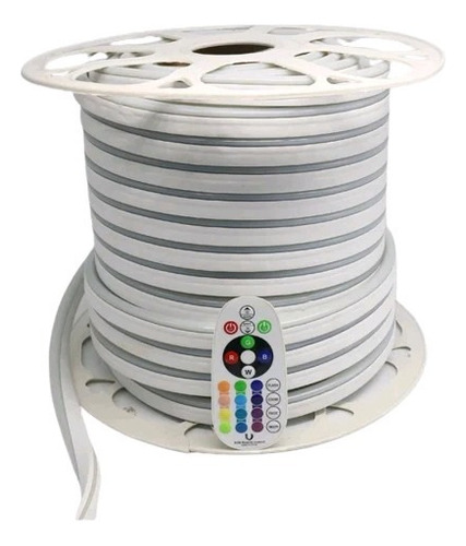 Cinta Led Neon Flex Mini U Rgb 8x16mm Hammer 50mts Kit