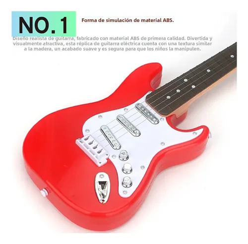 Guitarra Eléctrica Musical a Pilas Juguete Educativo para Niño Color Rojo I Guitarra Eléctrica Musical a Pilas Juguete Educativo para Niño Color Rojo I