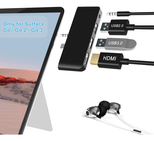 Surface Go - Estacin De Acoplamiento, Adaptador Usb C 4 En 1