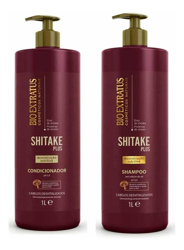 Kit Bio Extratus Shitake Shampoo 1l E Condicionador 1l