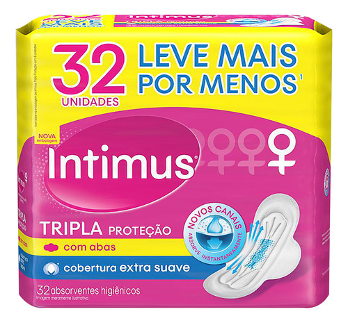 Absorvente Intimus Tripla Proteção Extra Suave 32 Unidades