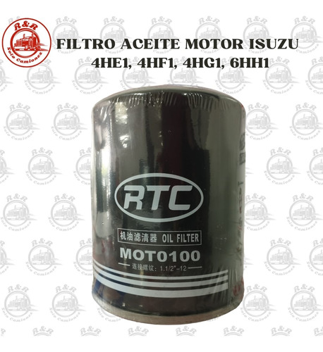 Filtro Aceite Motor Isuzo 4he1