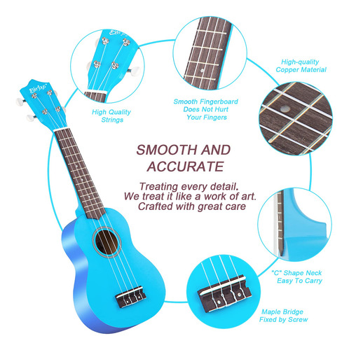 Paquete De Principiante De Ukulele Soprano Everjoys - 21