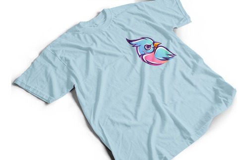 Camiseta De Algodón Con Logo De Ave, Pájaro Full Color