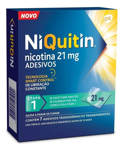 Kit 3 Niquitin 21mg (etapa 1) Com 7 Adesivos - Gsk