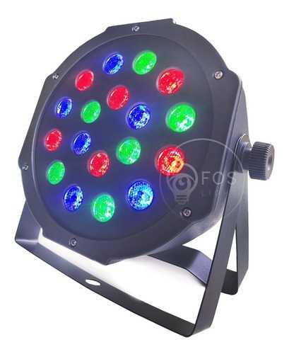 Canhão Refletor Par 64 18 Leds Cree 1w Rgb Dmx Strobo Festas 110V/220V