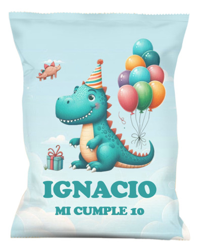 Chip Bag Kit Imprimible Bolsitas Dinosaurios De Cumpleaños