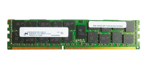Memoria Ram 16gb 2rx4 Ddr3 Pc3-12800r Mt36jsf2g72pz-1g6e1le (Usado)