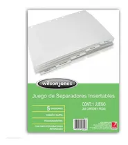 Comprar Separador Para Carpetas 5 Divisiones Wilson Jones Insertable