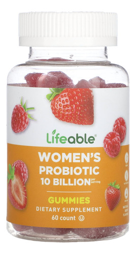 Women's Probiotic 10 Billion 60 Gomitas Lifeable Sabor