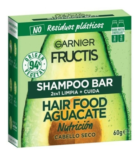 Garnier Fructis Shampoo Bar Aguacate 60 Grs