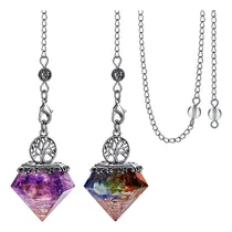 Comprar Hicarer 2 Piezas Péndulo Chakra Péndulo De Cristal...