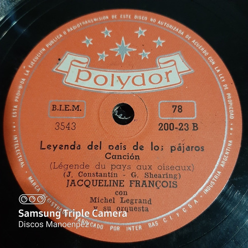 Pasta Jacqueline Francois Michel Legrand Polydor C156