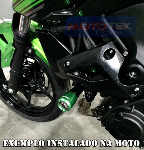 Imagem 5 de 7 de Slider Protetor Motor Premium Racing Kawasaki Z400 Z 400