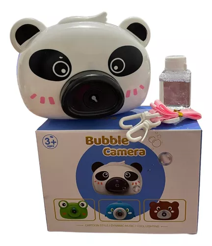 Camara De Burbujas Musical Con Luz De Oso Panda Para Niños