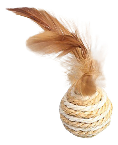 Juguetes Sisal Ball Tao Para Rascar De Sisal Con Plumas, Té