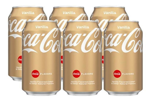 Refrigerante Coca Cola Baunilha Vanilla Caixa 6 Latas 355ml
