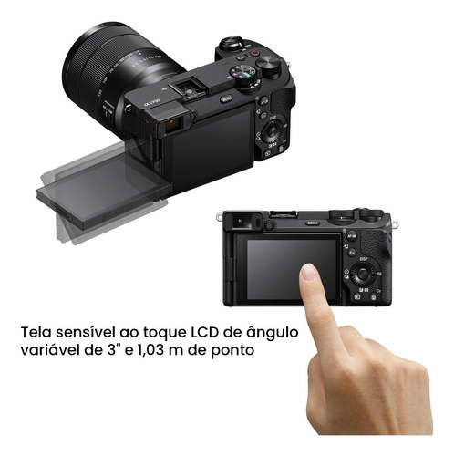 Câmera Mirrorless Sony A6700 26mp 4k 120fps + Lente 18-135mm