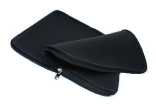 Imagen 2 de 3 de Funda Notebook 14 Pulgadas Negra Cierre Neoprene Manija