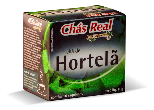 Kit 5 X Chá Real Multiervas Hortelã Em Sachê 10 G 10 U