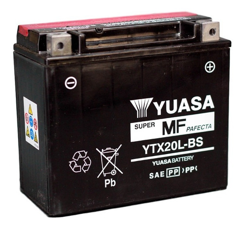Bateria Gel Motos Yuasa Ytx20l-bs Super Mf Activada Emporio