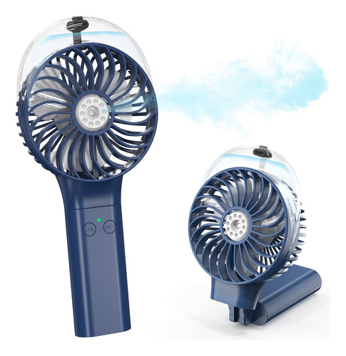 Ventilador Niebla Mini Plegable Mano Eléctrico Con 3 Niveles