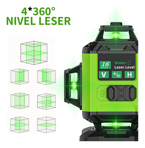 Soporte Giratorio 4d Nivel Láser De 16 Líneas Autonivelacion