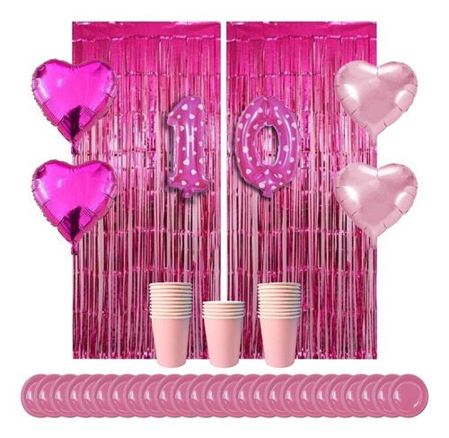 Combo Deco Cumple Barbie - Cienfuegos - Color Rosa
