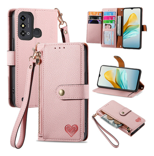 Y Funda Tipo Cartera De Piel Con Cierre Cruzado Con Cierre De