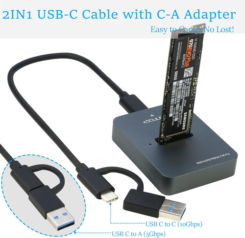 Estación De Acoplamiento De M.2 A Usb, Adaptador De Lecto...