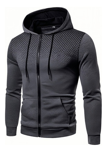 Sudadera Para Hombre Con Cierre Y Gorro Moda Slim Fit Hoodie