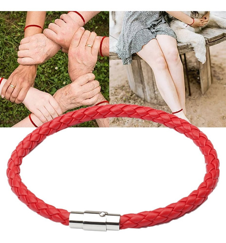 Pulsera De Cordón  Con Acero Ajustable, Buenas Energías