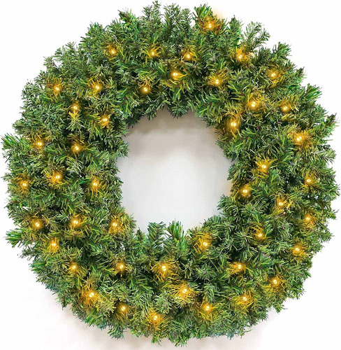 30 Pulgadas 80 Led Súper Grande Corona De Navidad Prei...