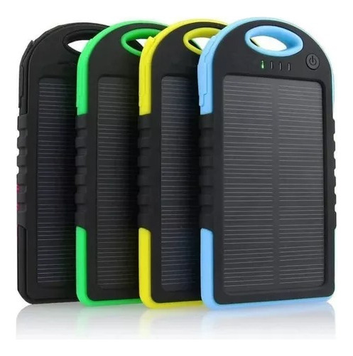 Cargador Solar 12000mah Power Bank Linterna Y Dos Puesto