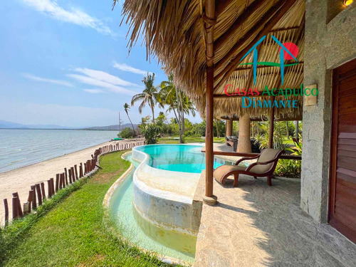 Cad Casa Los Cocoteros. Playa Privada A La Laguna De Tres Palos. 2 Albercas Privadas. Cocina Industrial