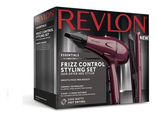 Imagen 5 de 7 de Combo: Secador De Pelo 2000w + Planchita De Pelo Revlon Full
