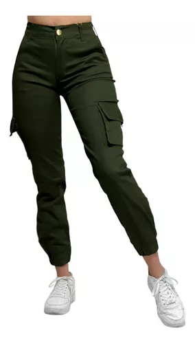 Pantalon Mujer Verde Militar