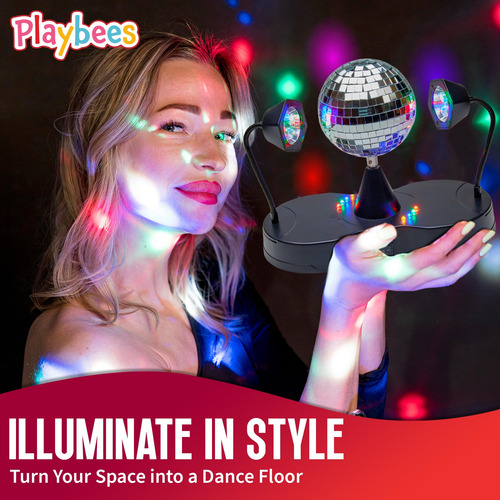 Bola De Discoteca Giratoria Con Luces Estroboscópicas Para F