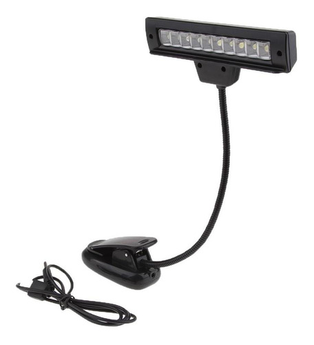 Clip Recargable Usb En Lámpara De 10 Led Para Atril Que