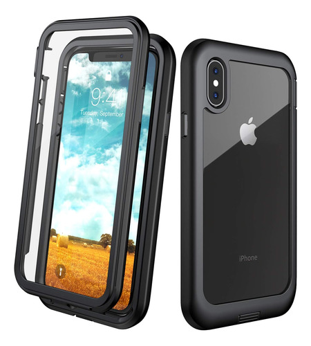 Funda Transparente Para iPhone X/xs+protector De Pantalla